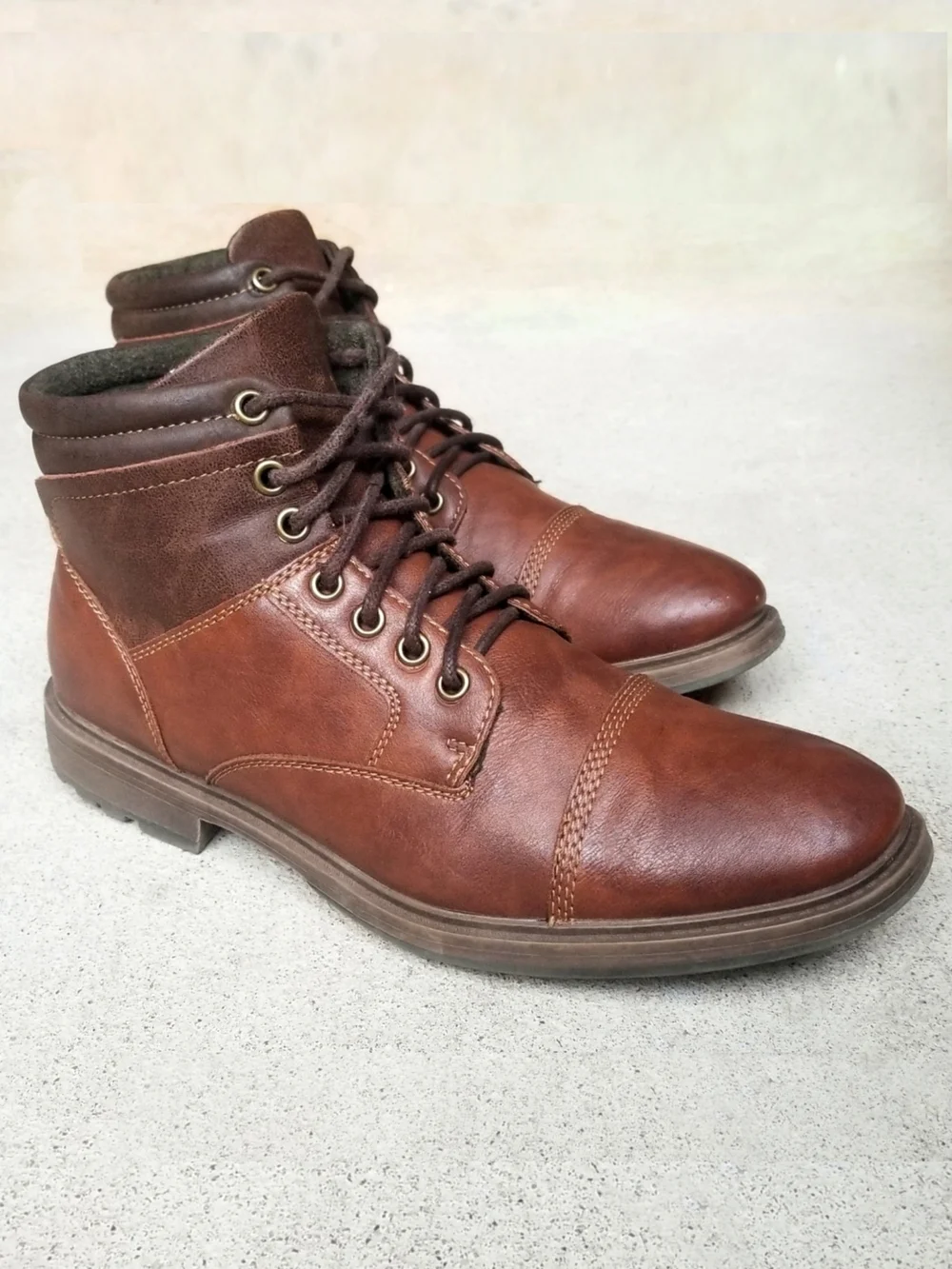 Men's 8 Chestnut Brown Cap Toe Service Boots Chukka W/ Box